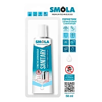Герметик SMOLA Sanitary 50мл силиконовый прозрачный (1/12)