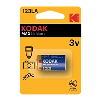 Батарейка Kodak MAX CR123A BL1 Lithium (1/6/12/10800)