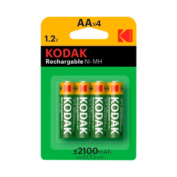 Аккумулятор предзаряженный RTU Kodak HR6 AA BL4 NI-MH 2100mAh (4/80/640/19200)