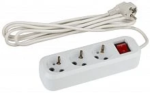 Удлинитель ЭРА UX 3р.С/З 3р.Б/З 10A 3.0м с выкл. белый