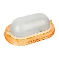 Светильник влагозащищенный Camelion 1402D 60W 230V E27 накладной 140мм клён (1/8)