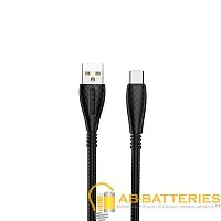 Кабель Borofone BX38 USB (m)-Type-C (m) 1м 3.0A TPE черный (1/360)