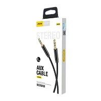 Кабель AUX Aspor A230 Jack 3.5mm (m)-Jack 3.5mm (m) 1м черный