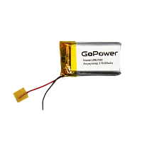Аккумулятор Li-Pol GoPower LP802540 PK1 3.7V 600mAh с/з (1/100)