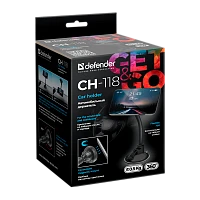 Держатель автомобильный Defender CH-118 на торпеду магнит черный (1/50)