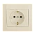 Розетка Makel Defne 1гн. 16A С/З керамика кремовый 42010008 (1/12)