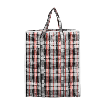 Сумка на молнии "Клетка" Рыжий кот  40х35х15см (1/12/240)