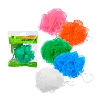 Мочалка для тела Банные штучки "Бант" 10см x 10см ассорти (1/30)