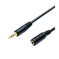 Кабель AUX Atcom Jack 3.5mm (m)-Jack 3.5mm (f) 3.0м силикон черный (1/10/200)