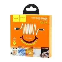 Кабель HOCO X21 Plus USB (m)-Lightning (m) 2м 2.4A силикон черный красный (1/28/168)