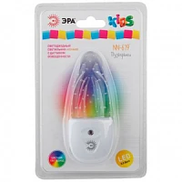 Ночник ЭРА NN-618 1LED 0.5W 220V в розетку с фотосенсором белый (1/12)