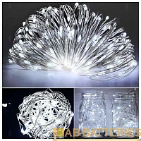 Гирлянда Космос 1.5м лампочки нить от батареек серебряный (1/200)