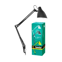 Светильник настольный Camelion KD-335 40W 230V E27 струбцина серый (1/12)