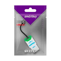 Картридер Smartbuy 707 USB2.0 microSD зеленый (1/20)