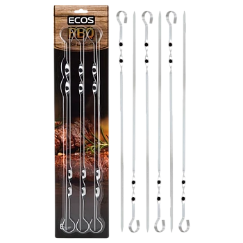 Шампуры Ecos ND-301D 450x10x1.5мм прямой 6шт. (1/6/24)