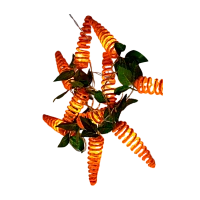 Гирлянда Космос Морковки спирали 10LED 1.8м+0.3м 12х4см белый теплый (1/24)