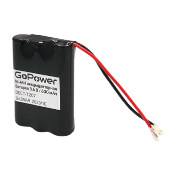 Аккумулятор для радиотелефонов GoPower T207 PC1 NI-MH 600mAh (1/15/300)