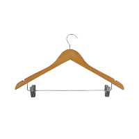 Вешалка-плечики Рыжий кот 46-50р с клипсами коричневый (1/90)