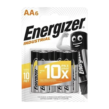 Батарейка Energizer INDUSTRIAL LR6 AA BL6 Alkaline 1.5V (6/72)