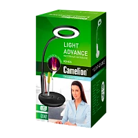 Светильник настольный Camelion KD-826 8W 230V 1LED на основании сенс. белый (1/8)