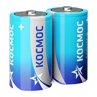 Батарейка Космос R20 D Shrink 2 Zinc Carbon 1.5V (2/24/288)