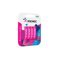 Аккумулятор бытовой Космос HR03 AAA BL4 NI-MH 1100mAh (4/48/576)