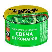 Ароматизированная свеча SuperBAT в банке 1шт. от комаров (1/24)