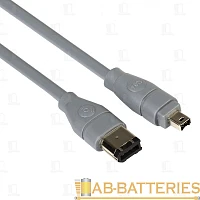 Кабель Smartbuy KA-130 FireWire 400 4P (m)-FireWire 400 6P (m) 3.0м силикон серый (1/25)