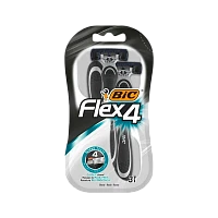 Бритва одноразовая BIC "Flex 4" 4 лезвия 3шт. (1/10)