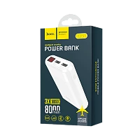 Внешний аккумулятор HOCO B35B 8000mAh 2.0A 2USB белый (1/64)