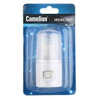 Ночник Camelion NL-250 220V в розетку белый (1/96)