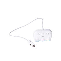 Автомобильное З/У HOCO C1 2USB 3.1A 3 прикуривателя белый (1/9/90)