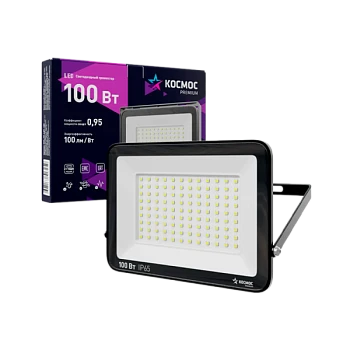 Прожектор светодиодный Космос Premium 100W IP65 6500К (1/20)