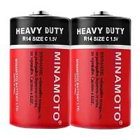 Батарейка Minamoto R14 C Shrink 2 Heavy Duty 1.5V (2/24/480)