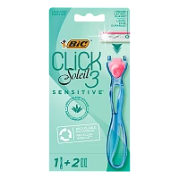 Бритва BIC "CLICK 3 SESITIVE" 3 лезвия 2 кассеты (1/10)
