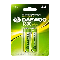 Аккумулятор бытовой Daewoo HR6 AA BL2 NI-MH 1300mAh (2/20/100)