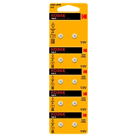 Батарейка Kodak G8/LR1120/LR55/391A/191 BL10 Alkaline 1.5V (10/100/1000)