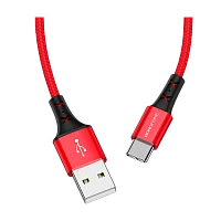 Кабель Borofone BX20 USB (m)-Type-C (m) 1м 2.0A нейлон красный (1/648)