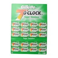 Лезвия Gillette Stainless 7 O'Clock двустронние 5шт в упаковке, цена за 1 лезвие (5/100)