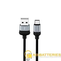 Кабель Borofone BX28 USB (m)-Type-C (m) 1м 3.0A ПВХ серый (1/360)