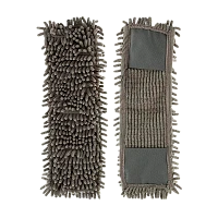 Насадка для швабры Рыжий кот MopM4-HС «Лапша» микрофибра 44х14см с карманами серый (1/5/100)