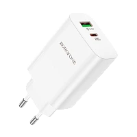 Сетевое З/У Borofone BN10 1USB/Type-C 65W QC3.0 белый (1/35/140)