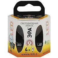 Лампа светодиодная ЭРА MR16 GU5.3 4W 2700К 170-265V софит матовая (1/10/100)