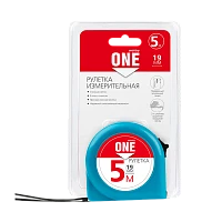 Рулетка измерительная Smartbuy ONE Tools 5м*19мм пластик фиксатор голубой (1/72)
