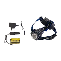 Фонарь налобный Без бренда HT-416 от аккумулятора 4 режима черный