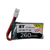 Аккумулятор ET LP801730-20CM Li-Pol, 3.7В, 260мАч (1/20)