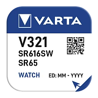 Батарейка Varta 321 (SR616SW) BL1 Silver Oxide 1.55V (1/10/100)