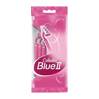 Бритва одноразовая Gillette "Blue II Women" 2 лезвия плавающая головка 5шт. (1/24)
