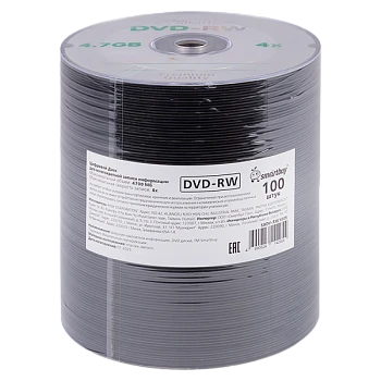 Диск DVD-RW Smartbuy 4.7GB 4x 100шт. bulk (100/600)
