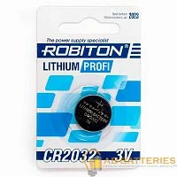 Батарейка Robiton PROFI CR2032 BL1 Lithium 3V (1/40/1800)